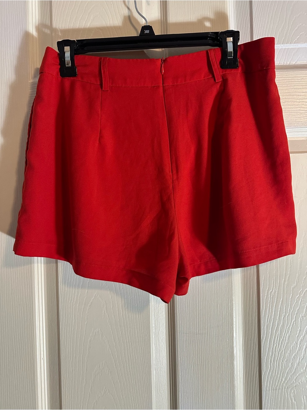 Guess Red High-Waist Tailored Shorts